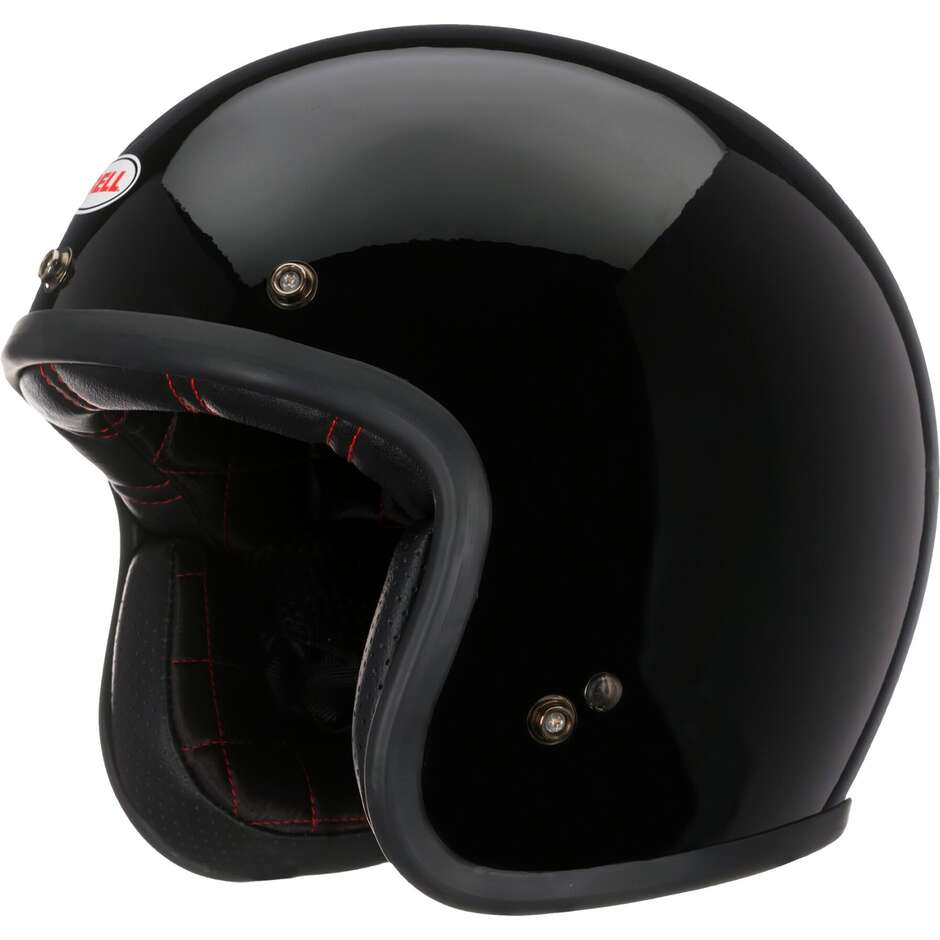 Bell CUSTOM 500 Cafe Racer Jet Motorcycle Helmet Gloss Black