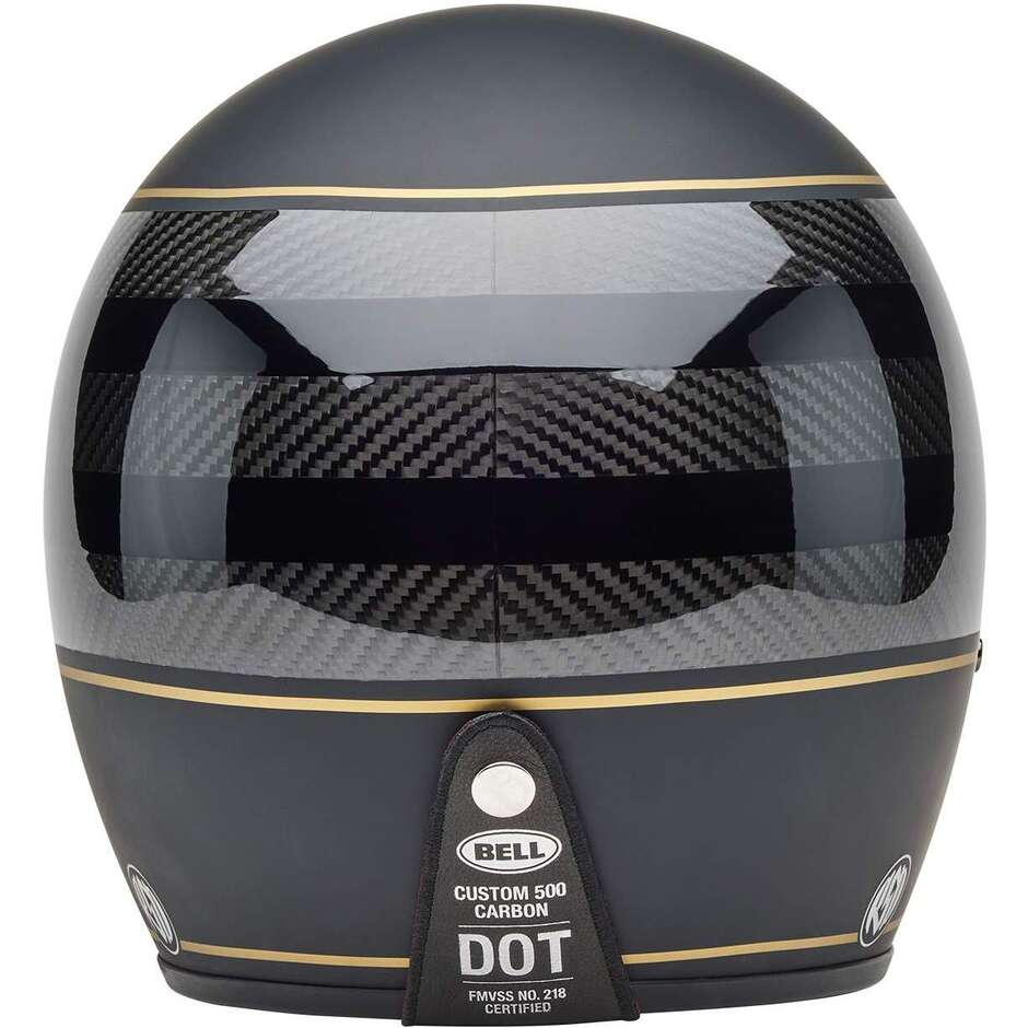 Bell Custom 500 Carbon Roland Sand The Redodo Jet Motorcycle Helmet, Matte Black Gloss