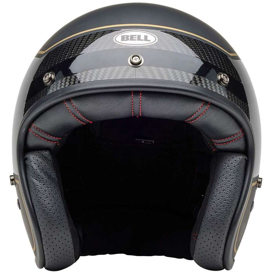 Bell Custom 500 Carbon Roland Sand The Redodo Jet Motorradhelm, Mattschwarz glänzend