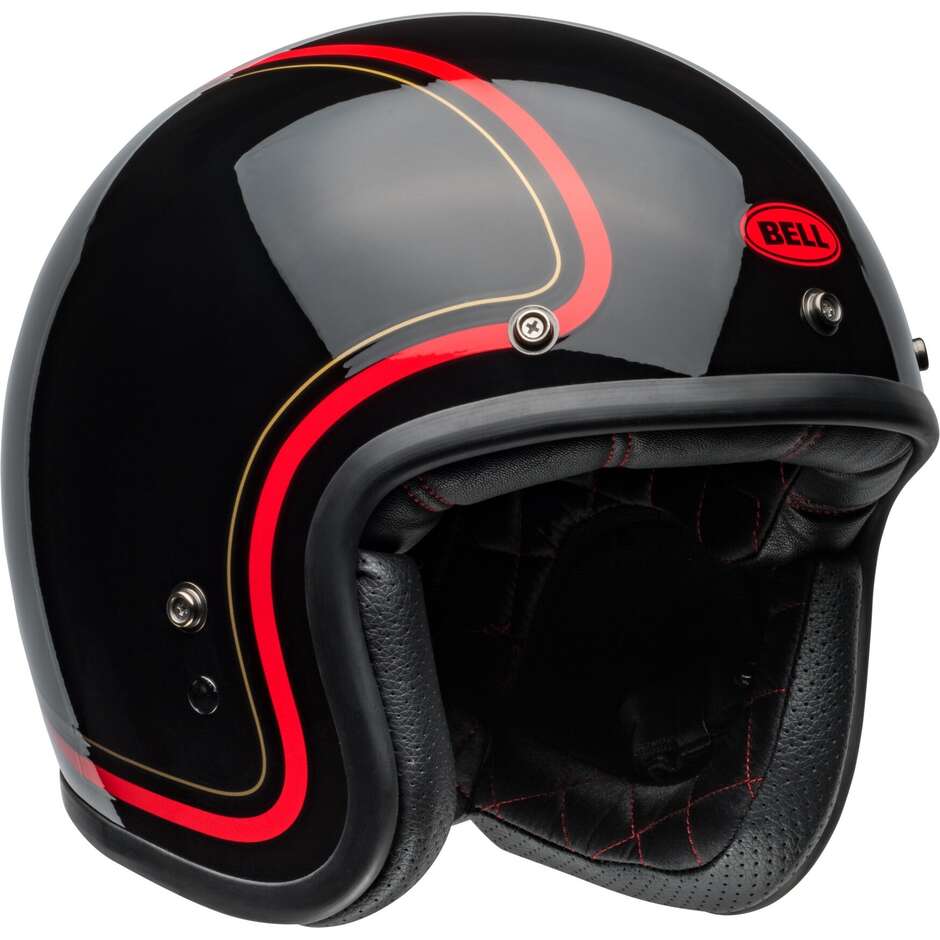 Bell CUSTOM 500 CHIEF Jet Cafè Racer Motorradhelm, glänzend schwarz