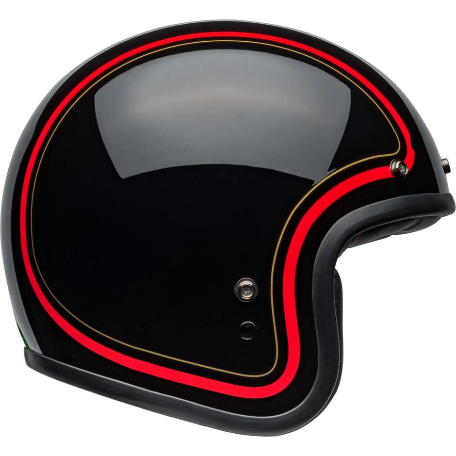 Bell CUSTOM 500 CHIEF Jet Cafè Racer Motorradhelm, glänzend schwarz