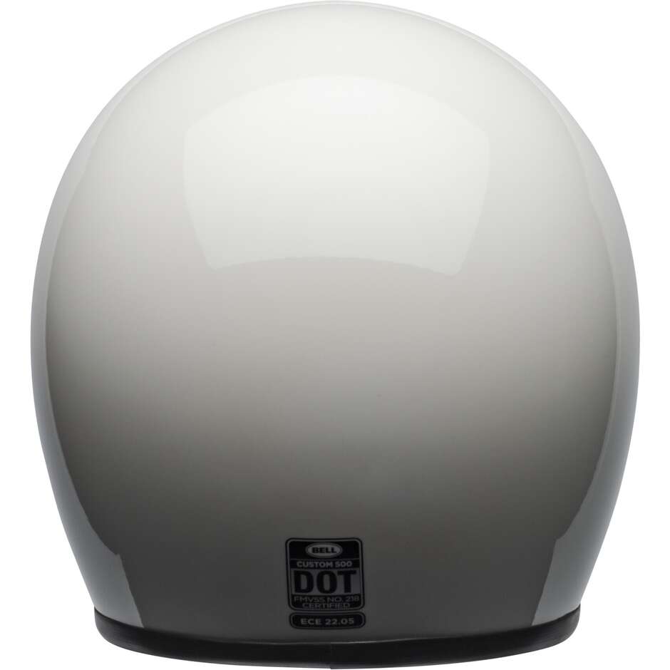 Bell CUSTOM 500 Vintage White Cafe Racer Jet Motorcycle Helmet