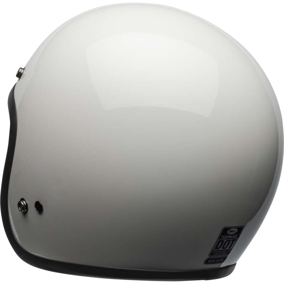 Bell CUSTOM 500 Vintage White Cafe Racer Jet Motorcycle Helmet