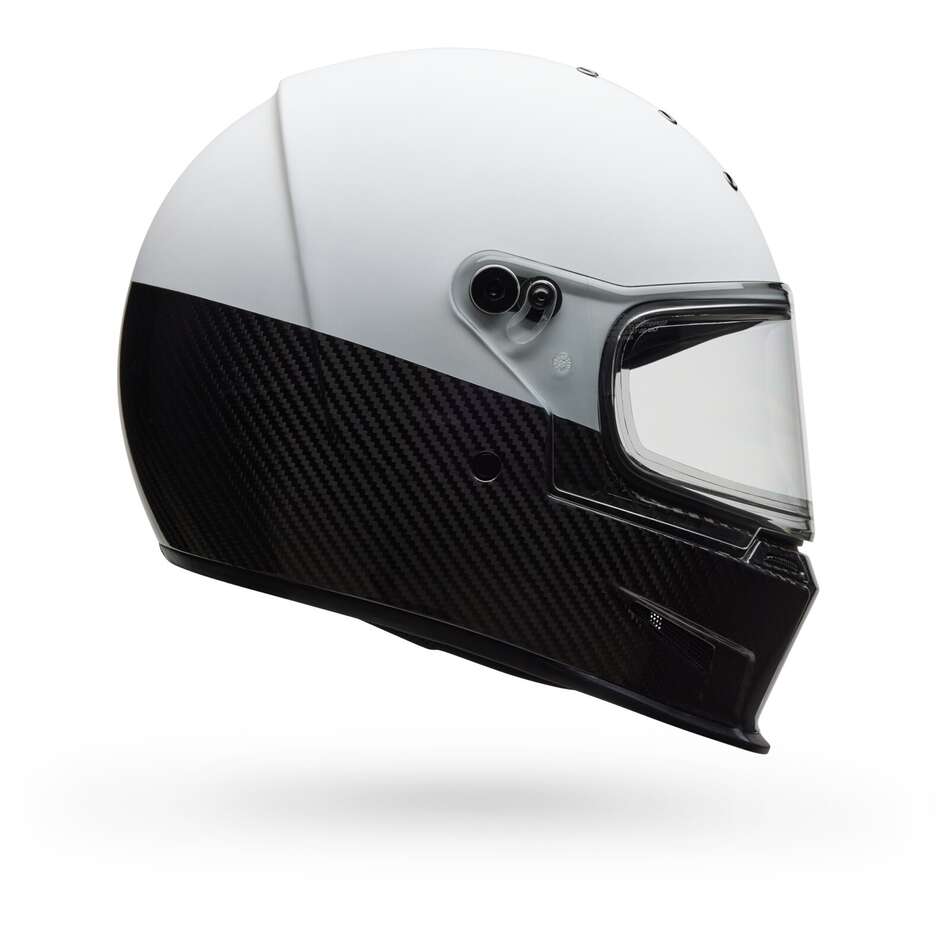 Bell ELIMINATOR CARBON DIVERGE Full Face Motorcycle Helmet White Black Matte Gloss