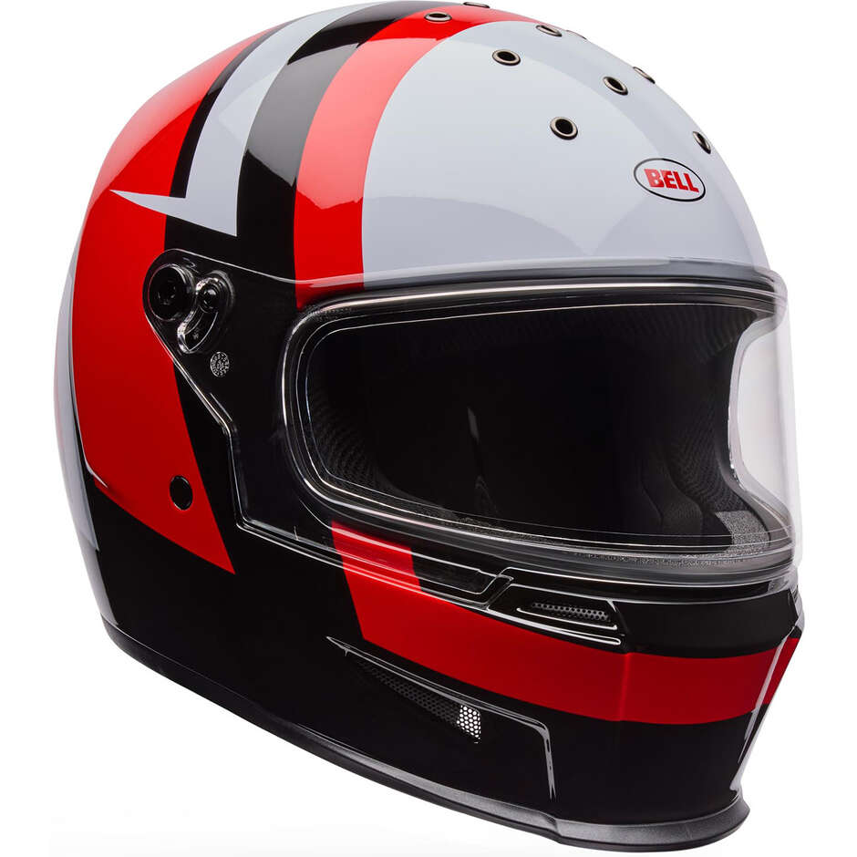Bell ELIMINATOR SIDETRACK Motorradhelm Rot Schwarz