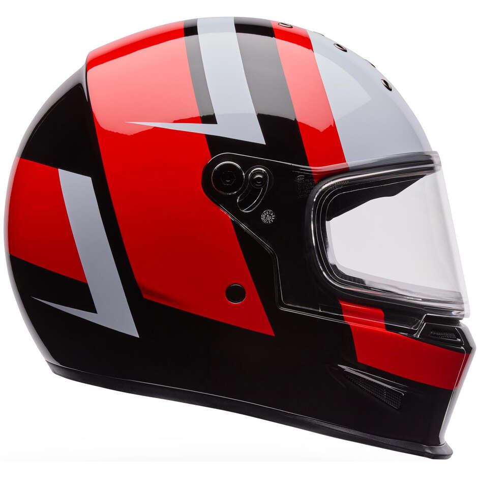 Bell ELIMINATOR SIDETRACK Motorradhelm Rot Schwarz