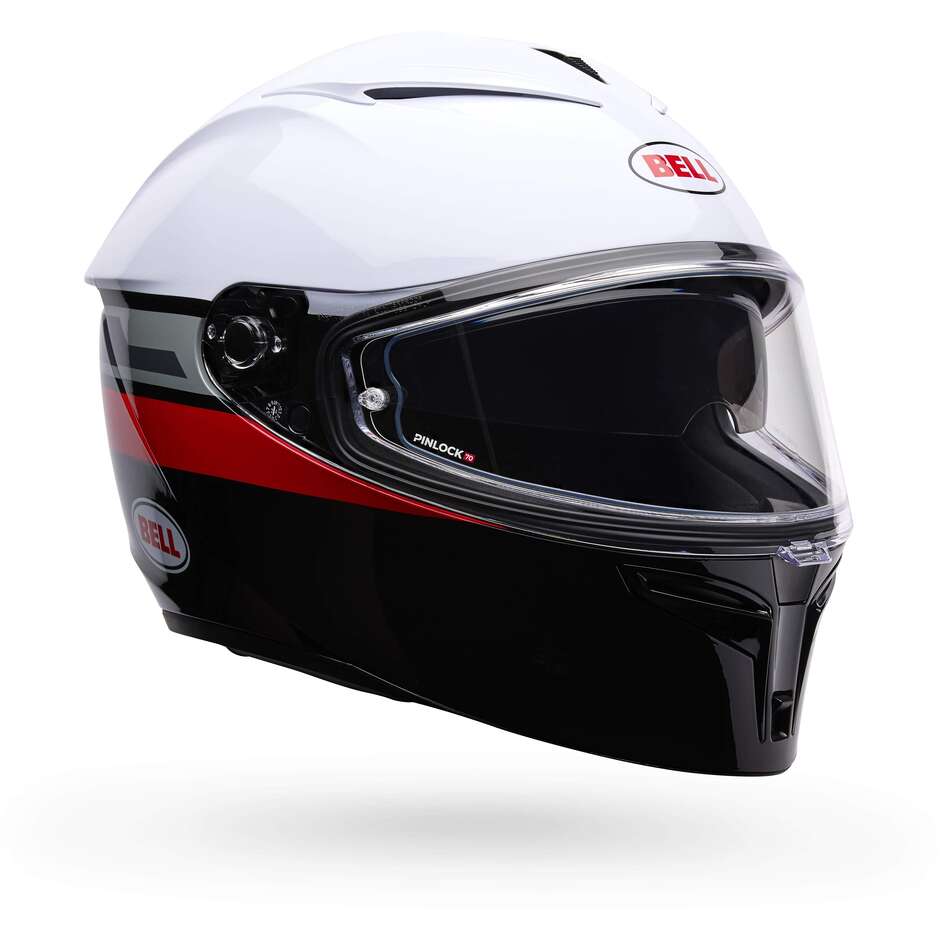 Bell LITHIUM MOTION Motorradhelm Weiß Rot