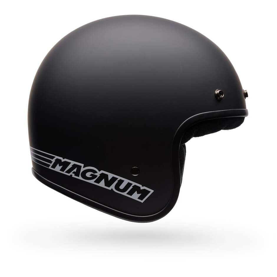Bell MAGNUM Solid Matte Black Cafe Racer Motorcycle Helmet
