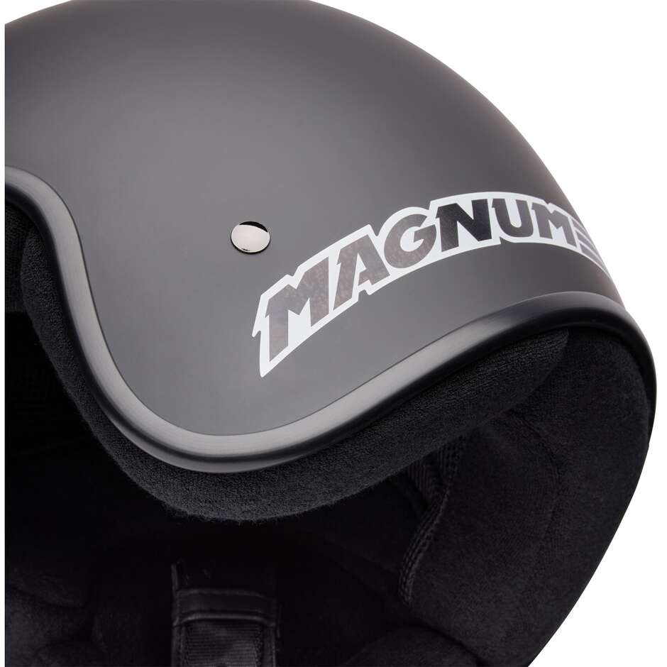 Bell MAGNUM Solid Matte Black Cafe Racer Motorcycle Helmet