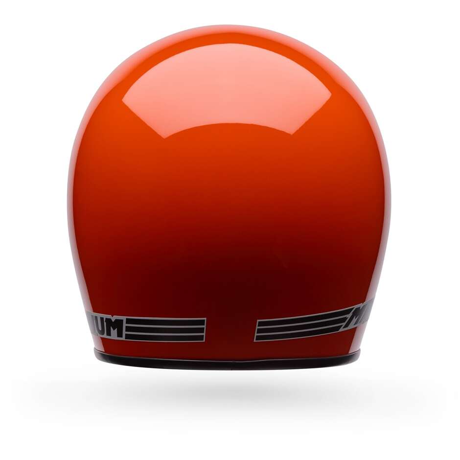Bell MAGNUM Solid Orange Cafe Racer Motorcycle Helmet