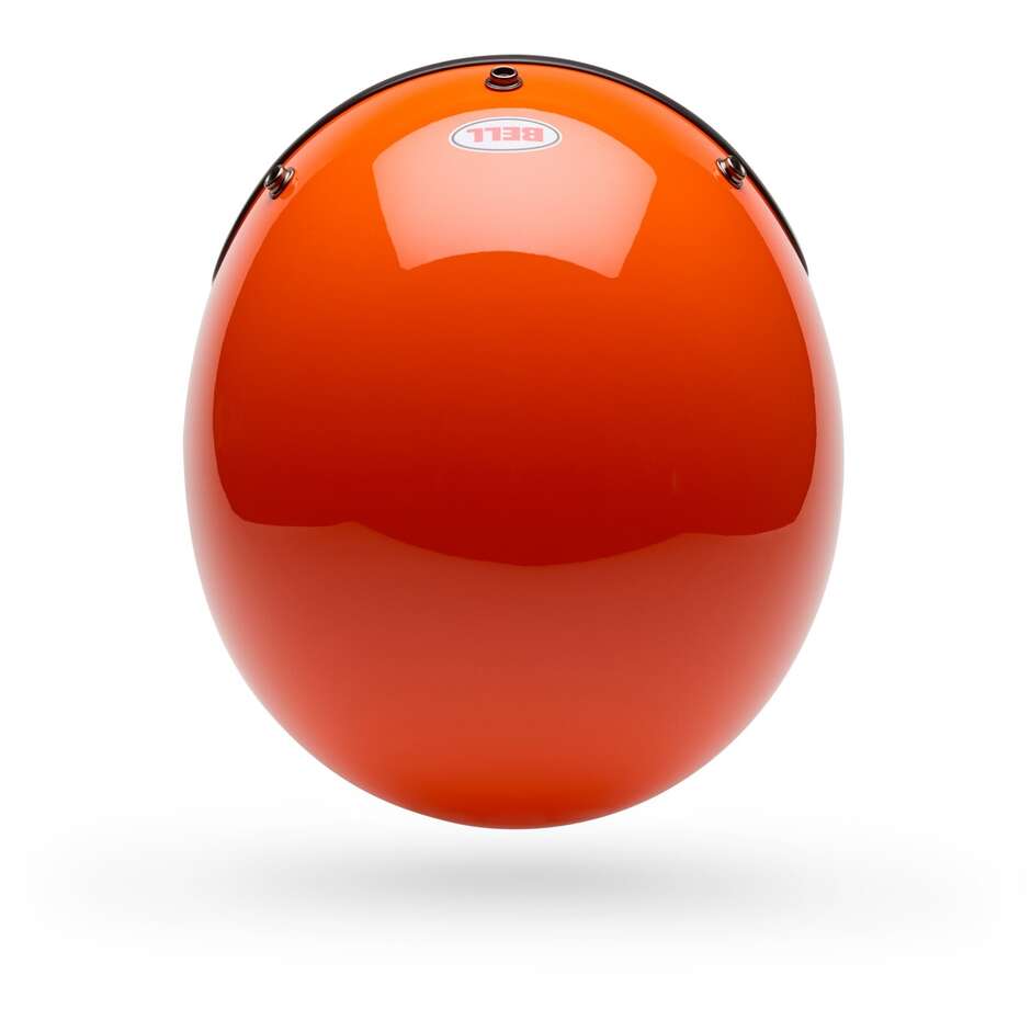 Bell MAGNUM Solid Orange Cafe Racer Motorcycle Helmet