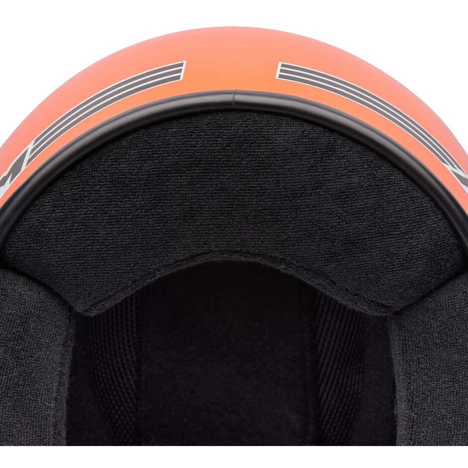 Bell MAGNUM Solid Orange Cafe Racer Motorcycle Helmet