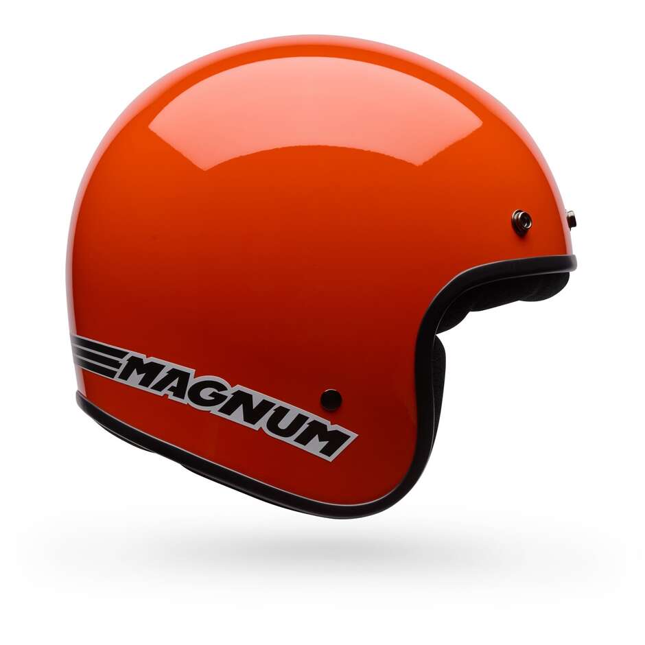 Bell MAGNUM Solid Orange Cafe Racer Motorradhelm