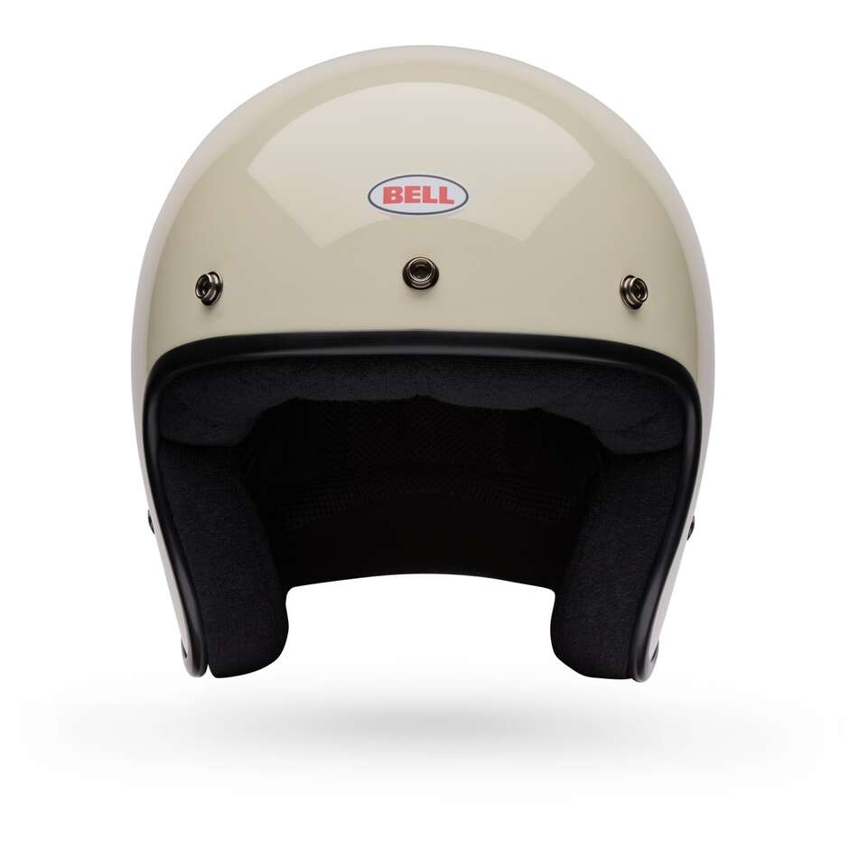 Bell MAGNUM Solid Vintage White Cafe Racer Motorradhelm