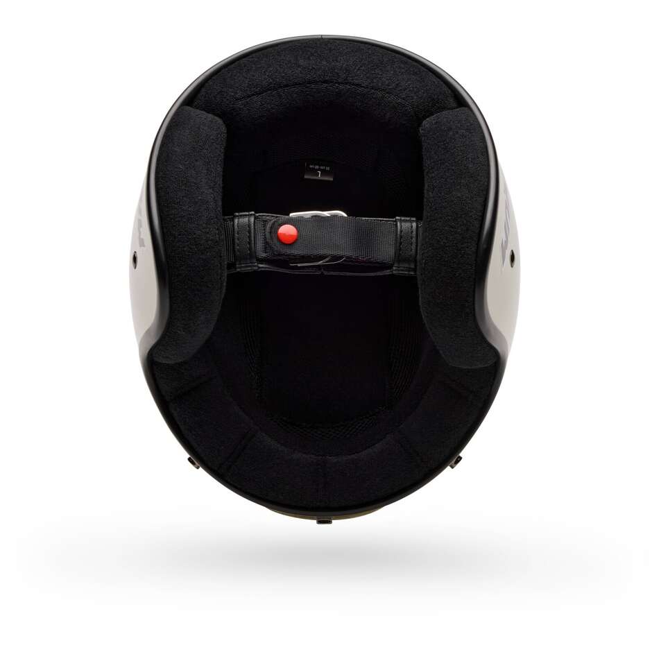 Bell MAGNUM Solid Vintage White Cafe Racer Motorradhelm