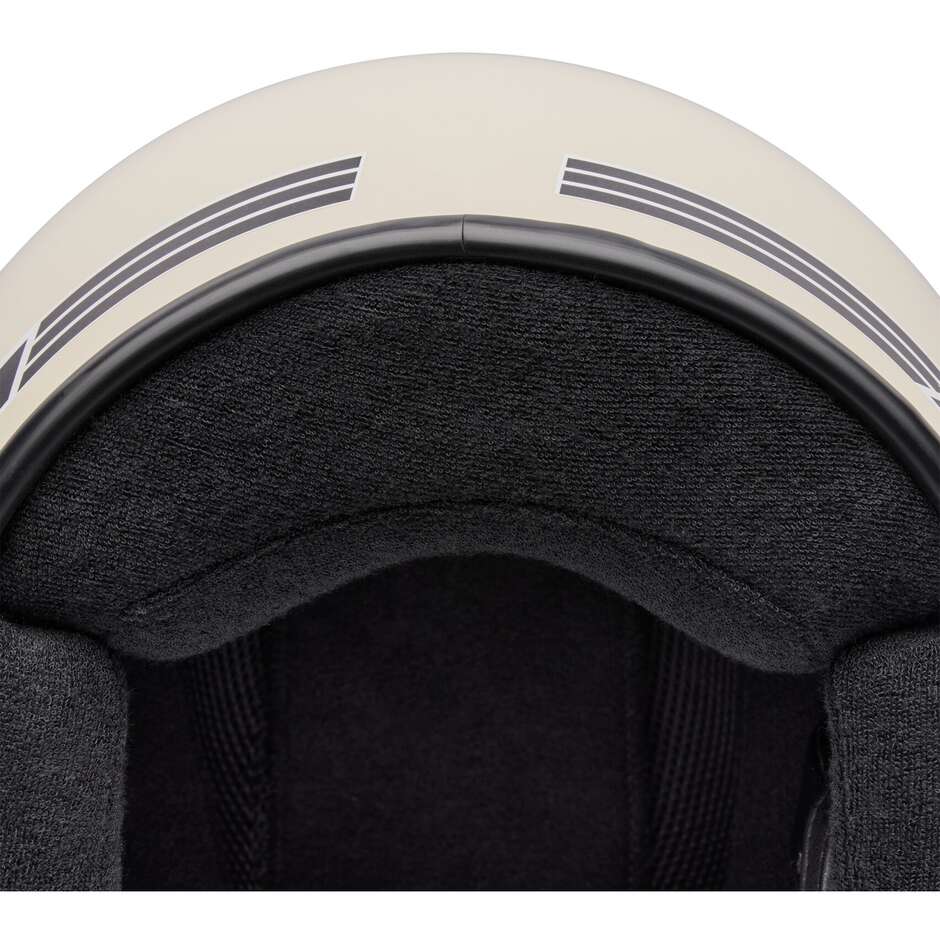 Bell MAGNUM Solid Vintage White Cafe Racer Motorradhelm