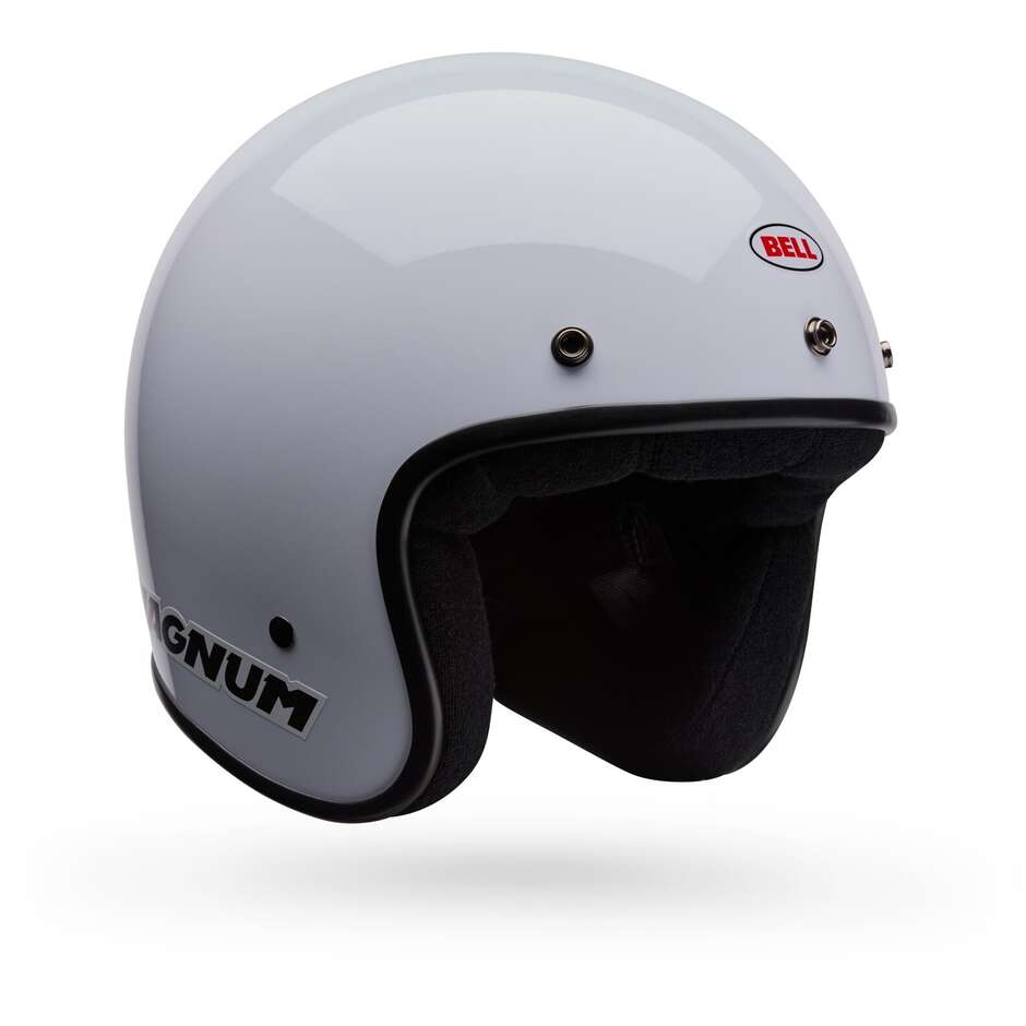 Bell MAGNUM Solid White Cafe Racer Motorradhelm