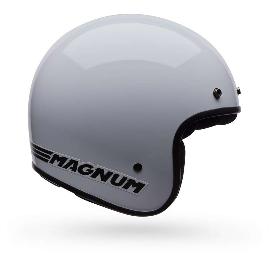 Bell MAGNUM Solid White Cafe Racer Motorradhelm