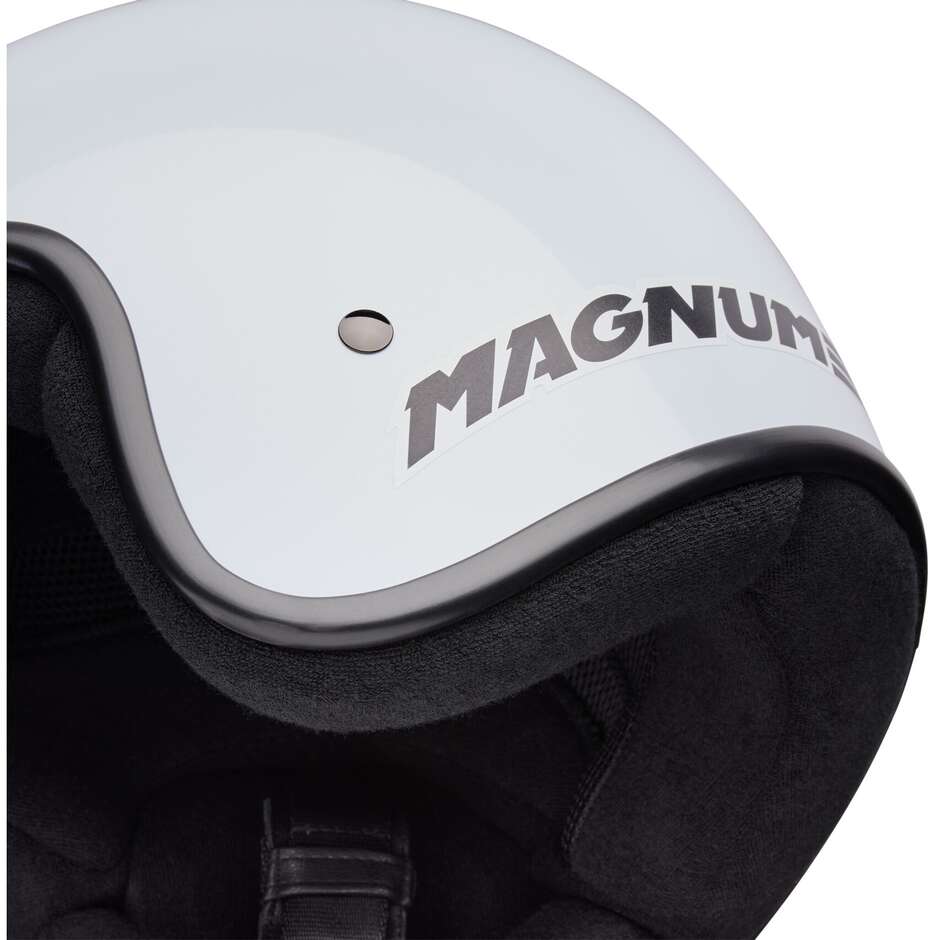 Bell MAGNUM Solid White Cafe Racer Motorradhelm
