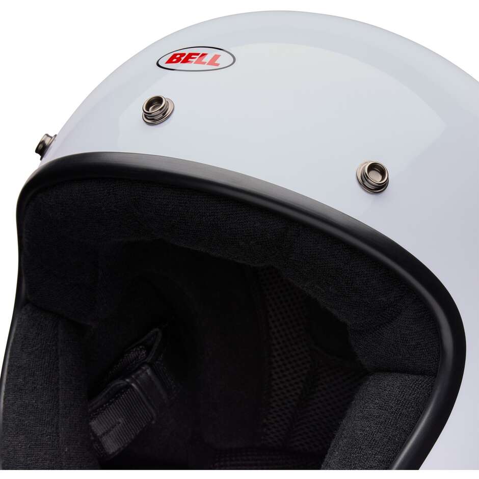 Bell MAGNUM Solid White Cafe Racer Motorradhelm