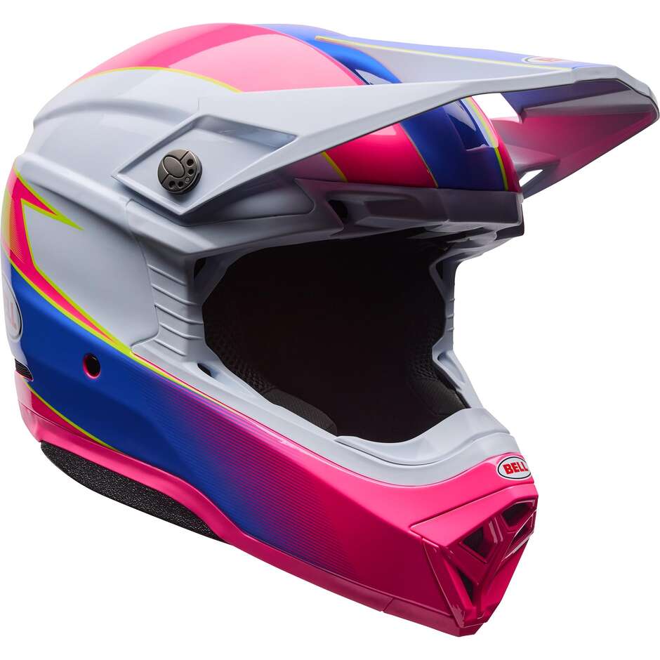 Bell Moto-10 Mips Falcon Cross Enduro Helm weiß rosa