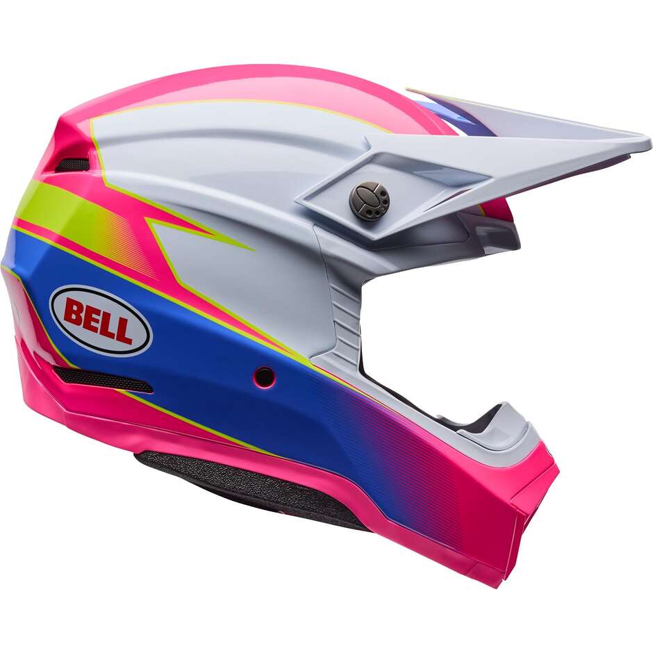 Bell Moto-10 Mips Falcon Cross Enduro Helm weiß rosa