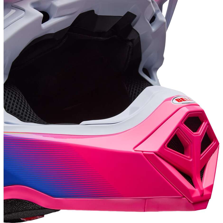 Bell Moto-10 Mips Falcon Cross Enduro Helm weiß rosa