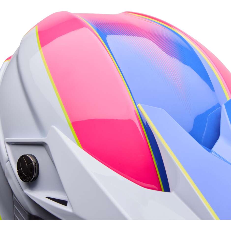 Bell Moto-10 Mips Falcon Cross Enduro Helm weiß rosa