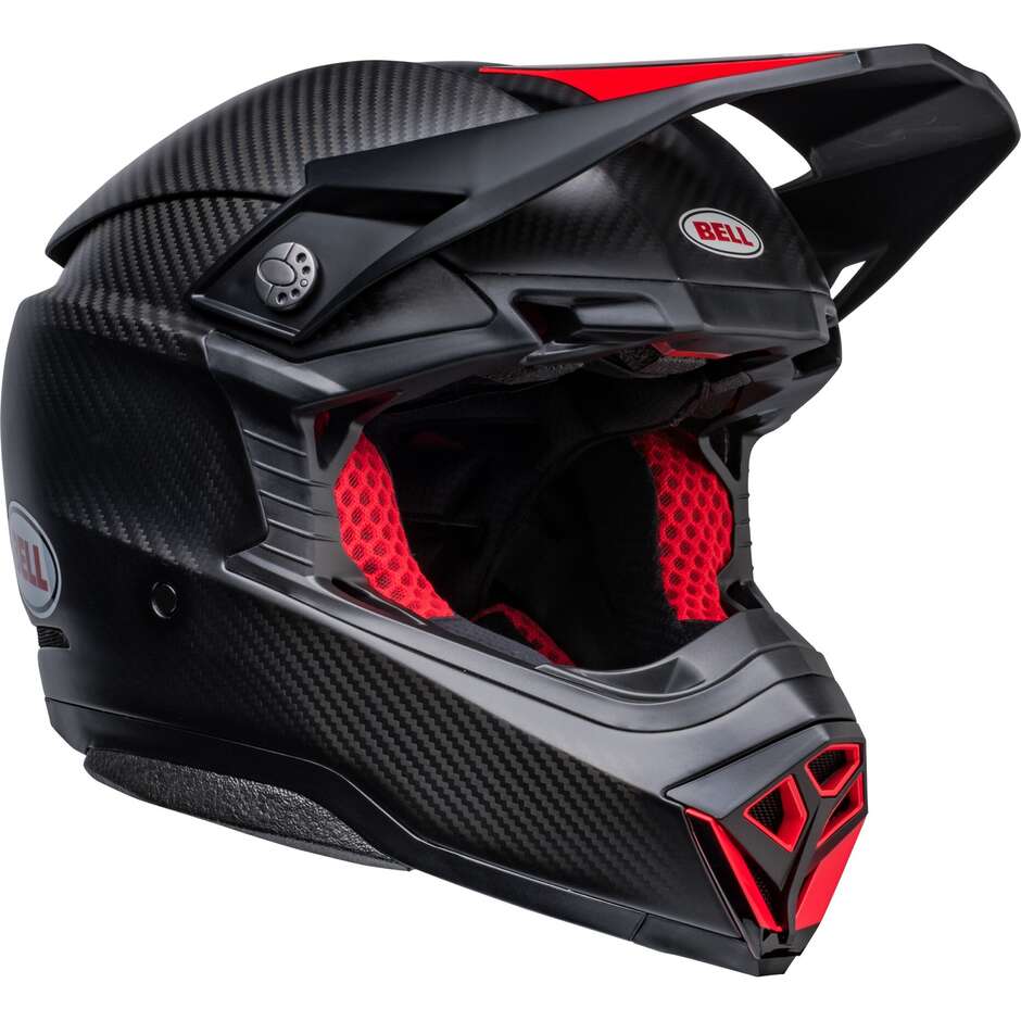 BELL MOTO-10 SPHERICAL Cross Enduro Motorcycle Helmet Black Red Satin Gloss