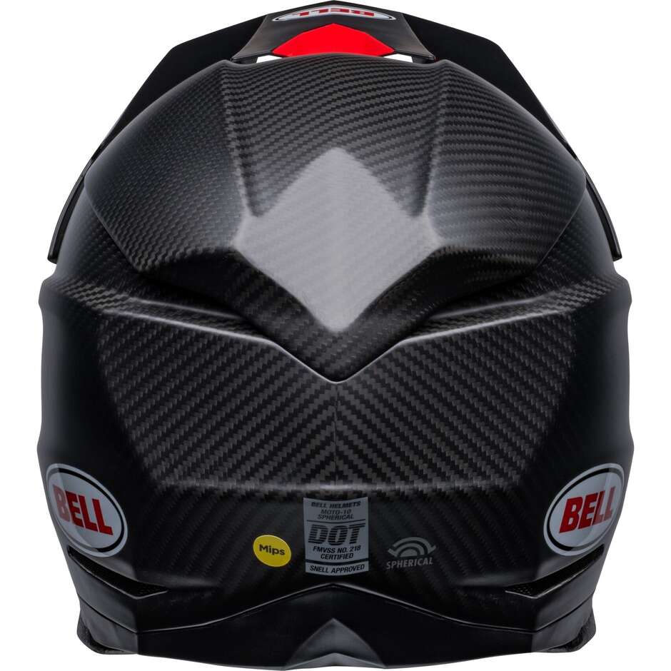 BELL MOTO-10 SPHERICAL Cross Enduro Motorcycle Helmet Black Red Satin Gloss