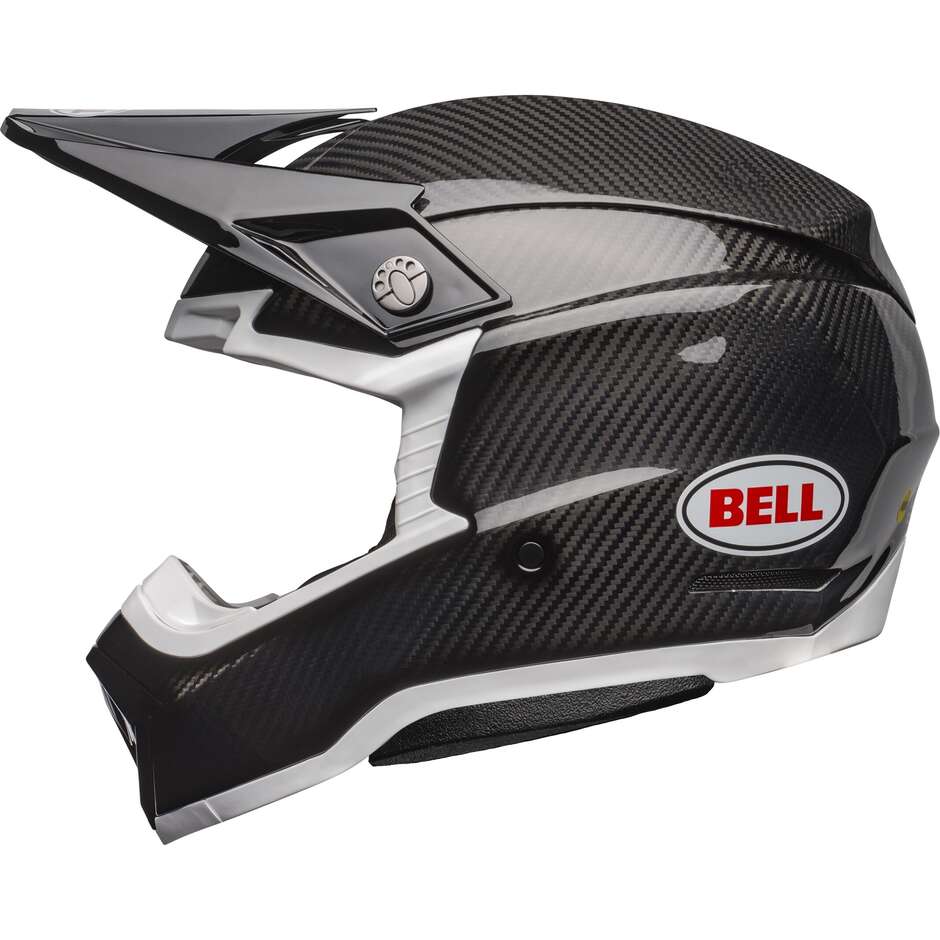 Bell MOTO-10 SPHERICAL Cross Enduro Motorcycle Helmet Black White