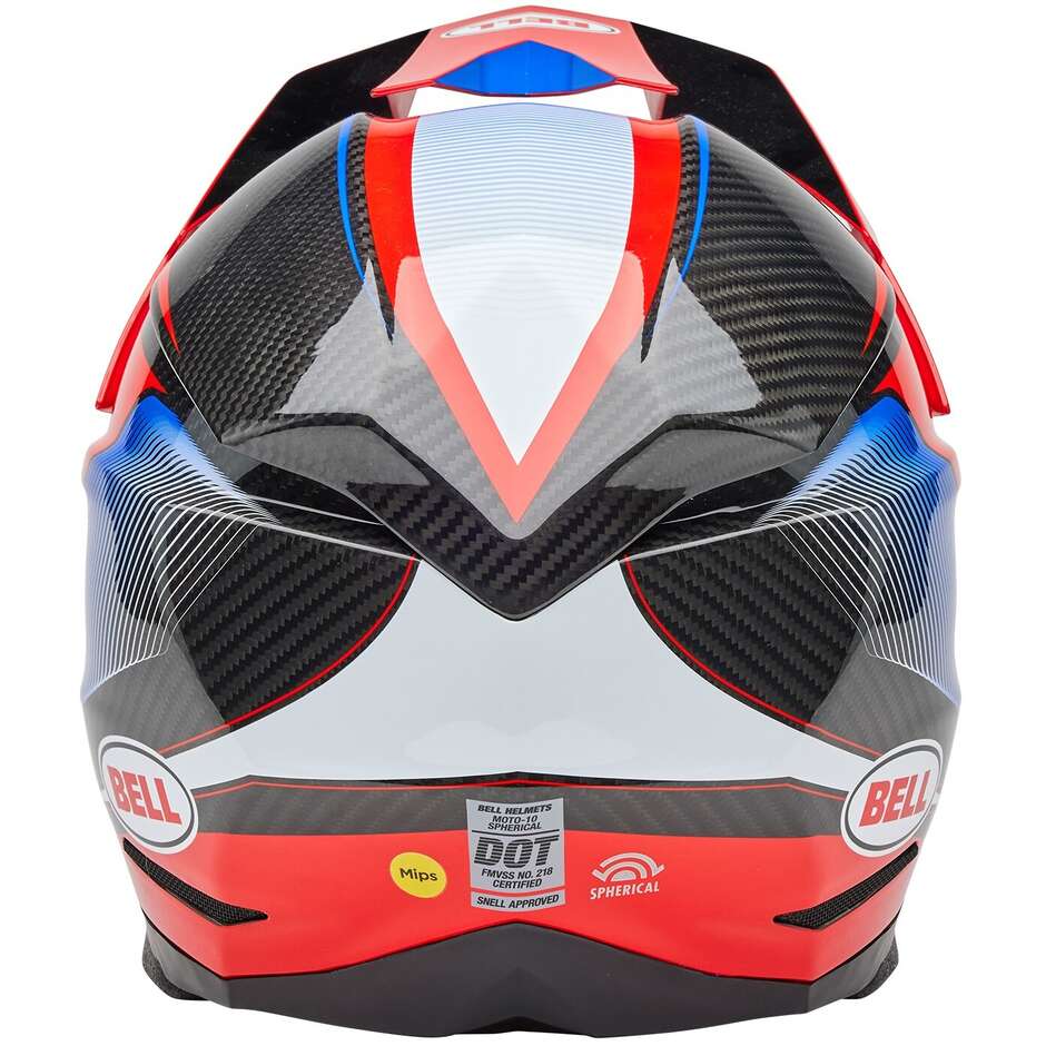 Bell MOTO-10 SPHERICAL EVADE Motocross Enduro Helmet Red Black Gloss