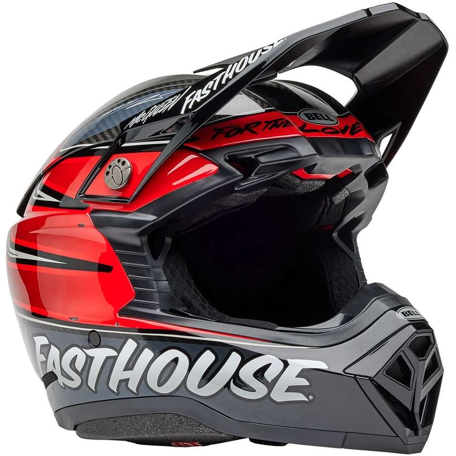 Bell MOTO-10 SPHERICAL FASTHOUSE DITD Cross Enduro Helmet Grey Red