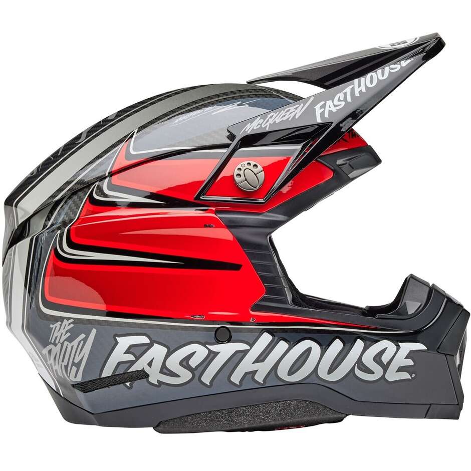 Bell MOTO-10 SPHERICAL FASTHOUSE DITD Cross Enduro Helmet Grey Red