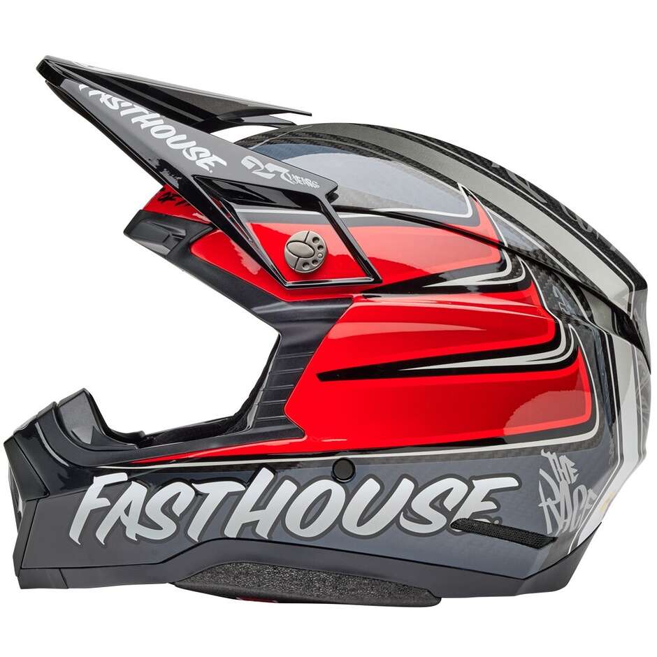 Bell MOTO-10 SPHERICAL FASTHOUSE DITD Cross Enduro Helmet Grey Red