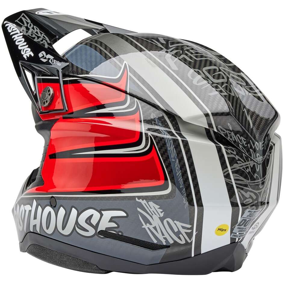 Bell MOTO-10 SPHERICAL FASTHOUSE DITD Cross Enduro Helmet Grey Red