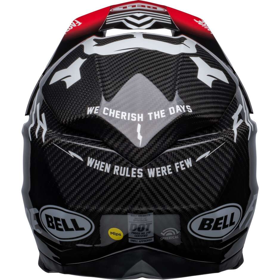 Bell MOTO-10 SPHERICAL FASTHOUSE PRIVATEER Cross Enduro Motorcycle Helmet Black Red