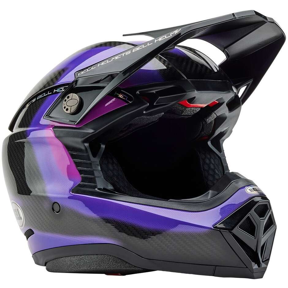Bell MOTO-10 SPHERICAL FLARE Motocross Enduro Helmet Gloss Purple