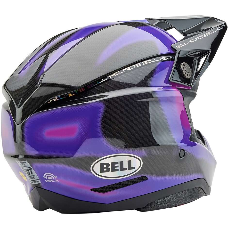 Bell MOTO-10 SPHERICAL FLARE Motocross Enduro Helmet Gloss Purple