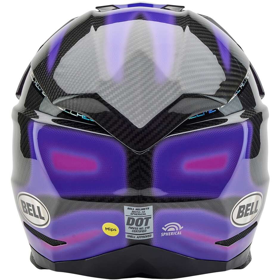 Bell MOTO-10 SPHERICAL FLARE Motocross Enduro Helmet Gloss Purple