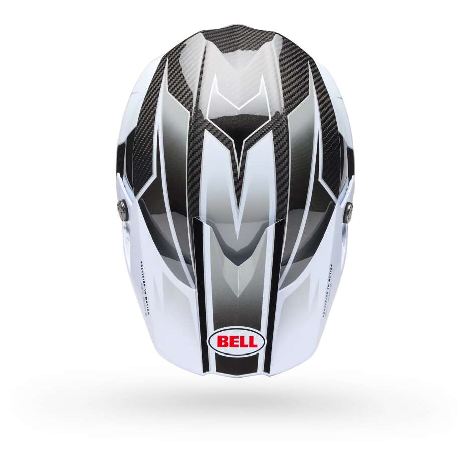 Bell Moto-10 Spherical GRID Cross Enduro Motorcycle Helmet White Black