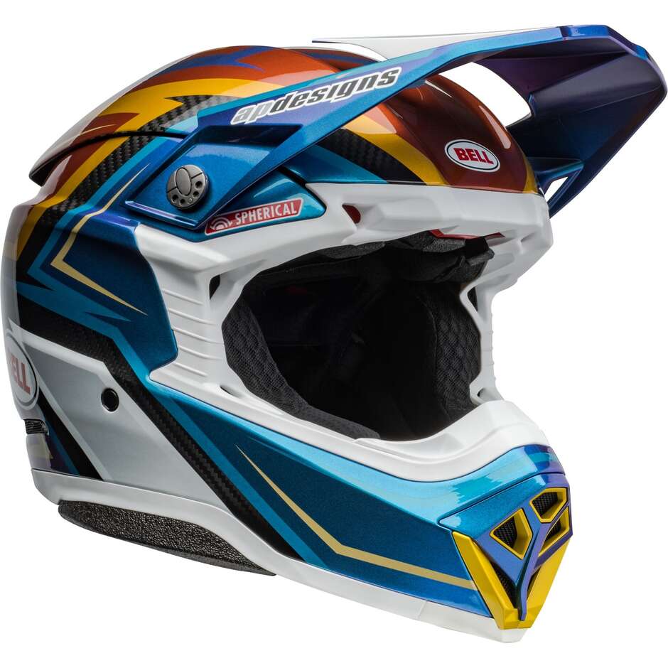 BELL MOTO-10 SPHERICAL TOMAC24 Cross Enduro Motorcycle Helmet White Gold