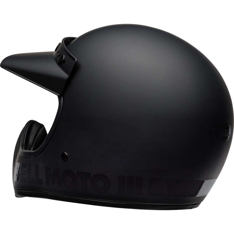 Bell MOTO-3 CLASSIC Custom Integral Motorcycle Helmet Glossy Matt Black