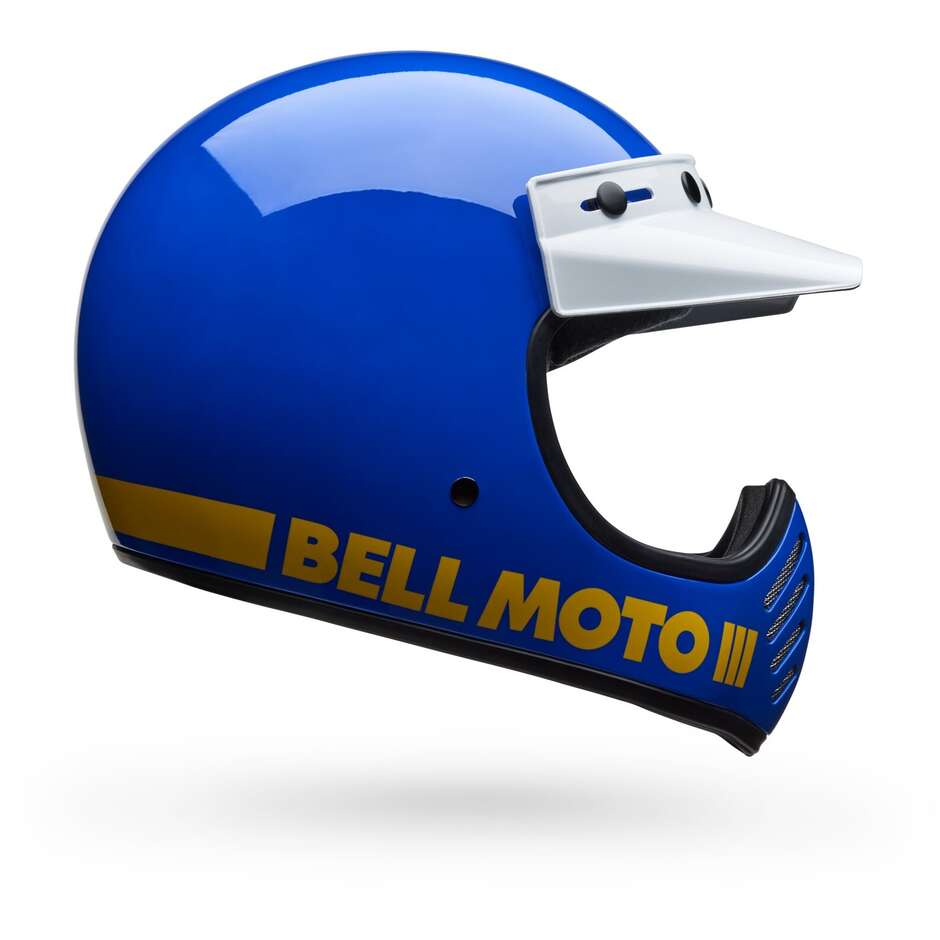 Bell Moto-3 Classic Custom Integralhelm, Blau