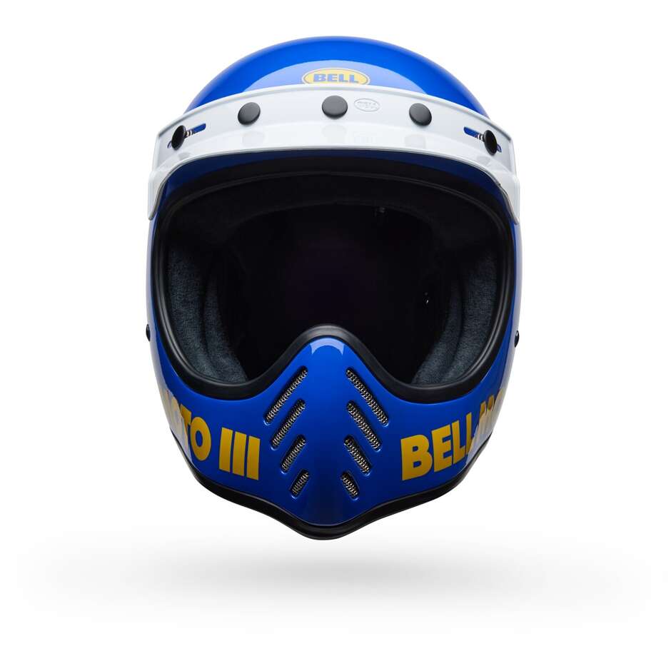 Bell Moto-3 Classic Custom Integralhelm, Blau