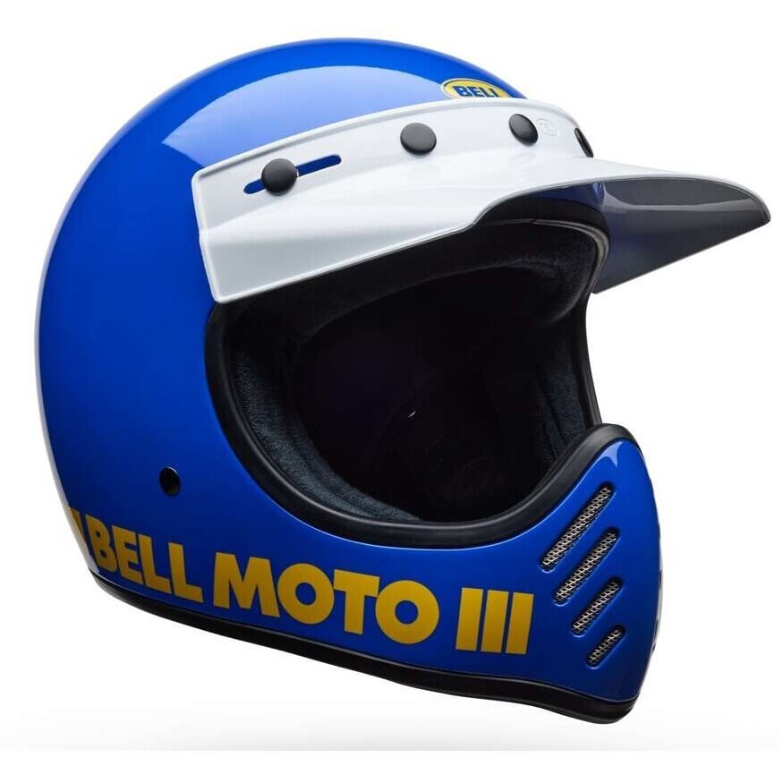 Bell Moto-3 Classic Custom Integralhelm, Blau