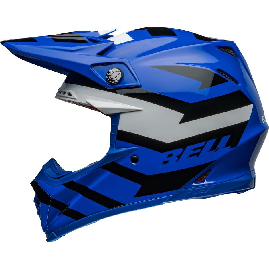 BELL MOTO-9S FLEX BANSHEE Cross Enduro Motorcycle Helmet Blue White