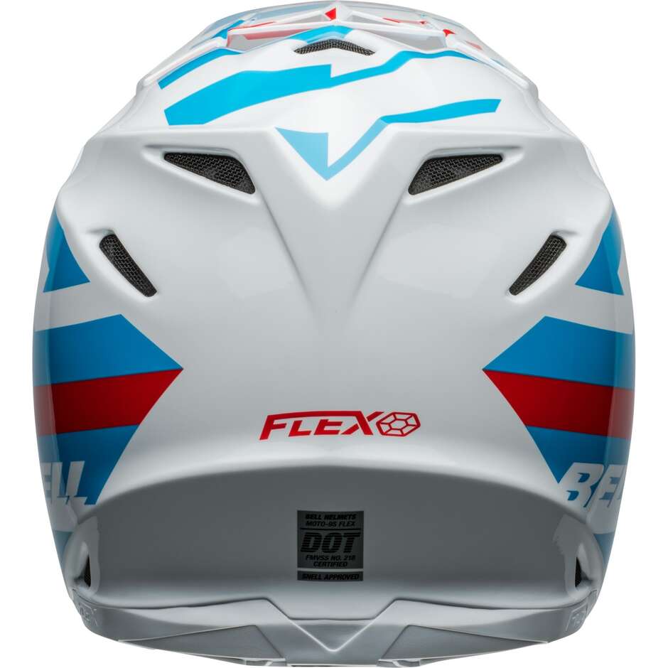 BELL MOTO-9S FLEX BANSHEE White Red Cross Enduro Motorcycle Helmet