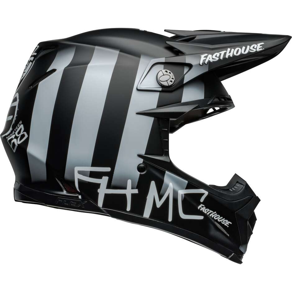 BELL MOTO-9S FLEX FASTHOUSE MC Cross Enduro Motorcycle Helmet Matt Black Yellow
