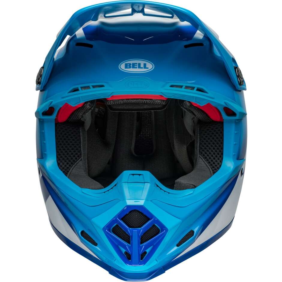BELL MOTO-9S FLEX RAIL Cross Enduro Motorcycle Helmet Blue White